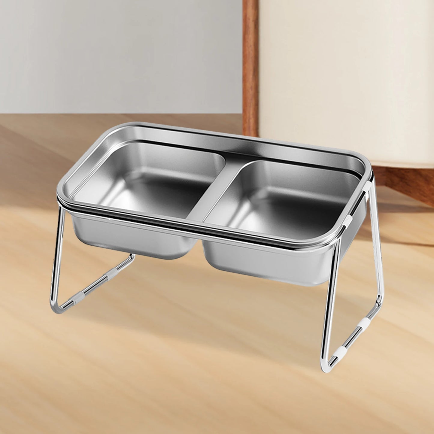 Elevated Cat Bowl Stainless Steel Raised Cat Water Bowl for Small Dogs Puppy