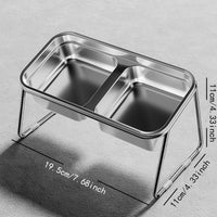 Elevated Cat Bowl Stainless Steel Raised Cat Water Bowl for Small Dogs Puppy
